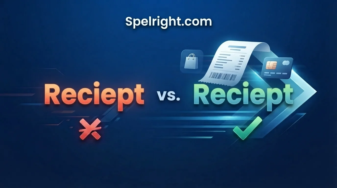 Receipt vs. Reciept