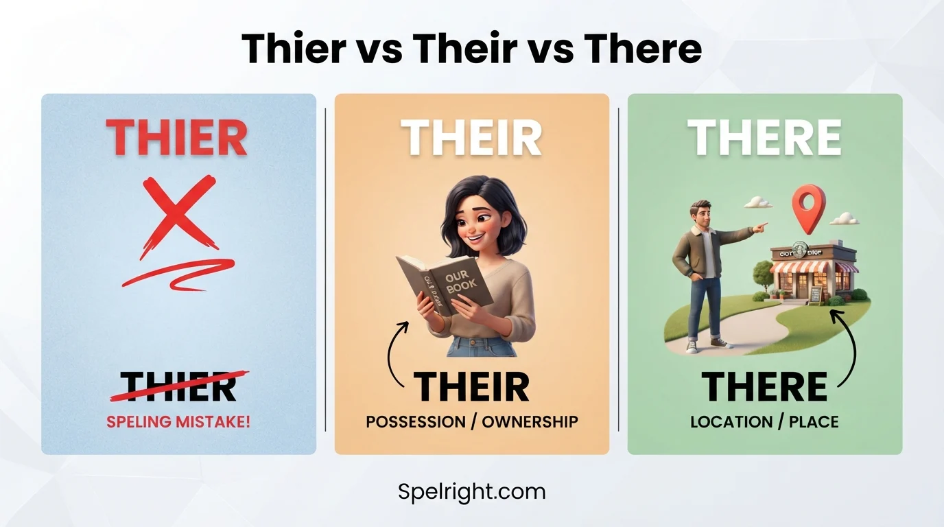 Thier vs Their vs There