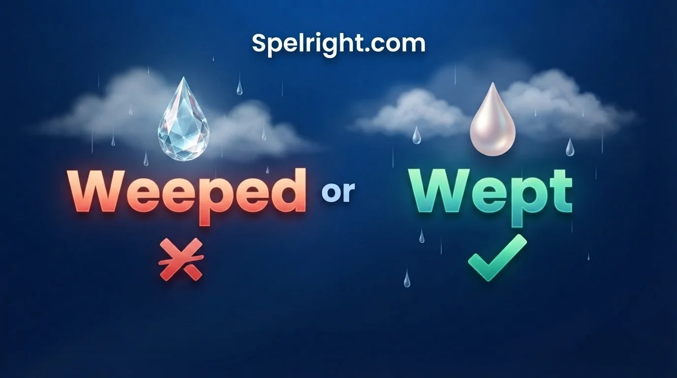 Weeped or Wept